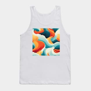 Ephemeral Crests: Hokusai Waves Reimagined Tank Top